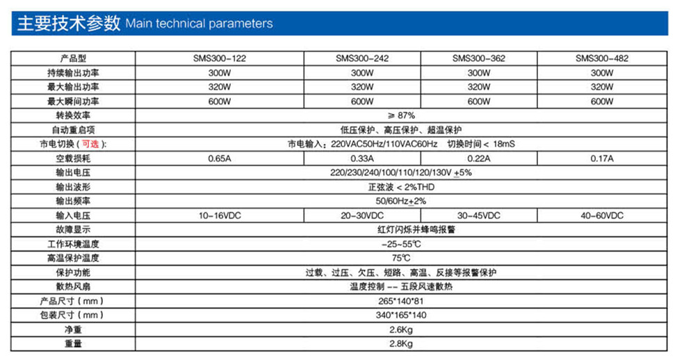 300W纯正弦波逆变器